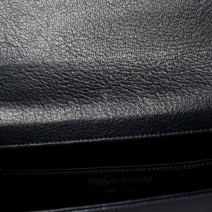 Saint Laurent Calfskin Large Belle De Jour Clutch Deep Marine 7 of 10