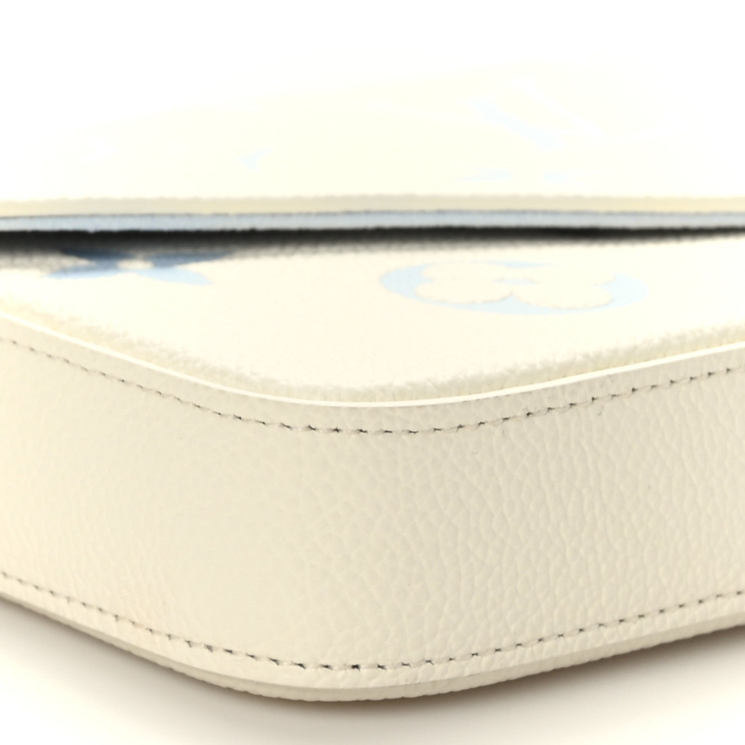 Louis Vuitton Empreinte Monogram Giant Felicie Pochette Chain Wallet Latte Candy Blue 8 of 9