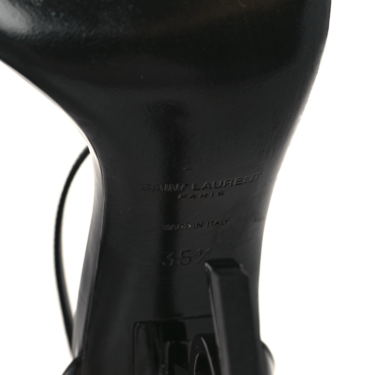 Patent Calfskin Opyum 110 Sandals 35.5 Black