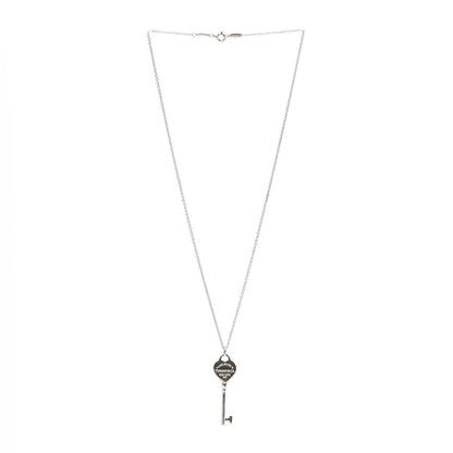 Tiffany Sterling Silver Return to Tiffany Heart Key Pendant Necklace 3 of 5