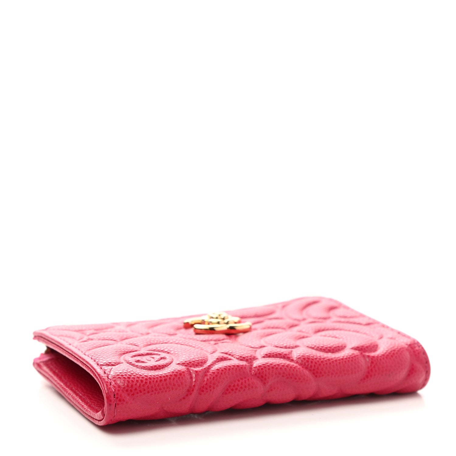 Chanel Caviar Camellia Embossed Key Holder Case Fuchsia 4 of 7