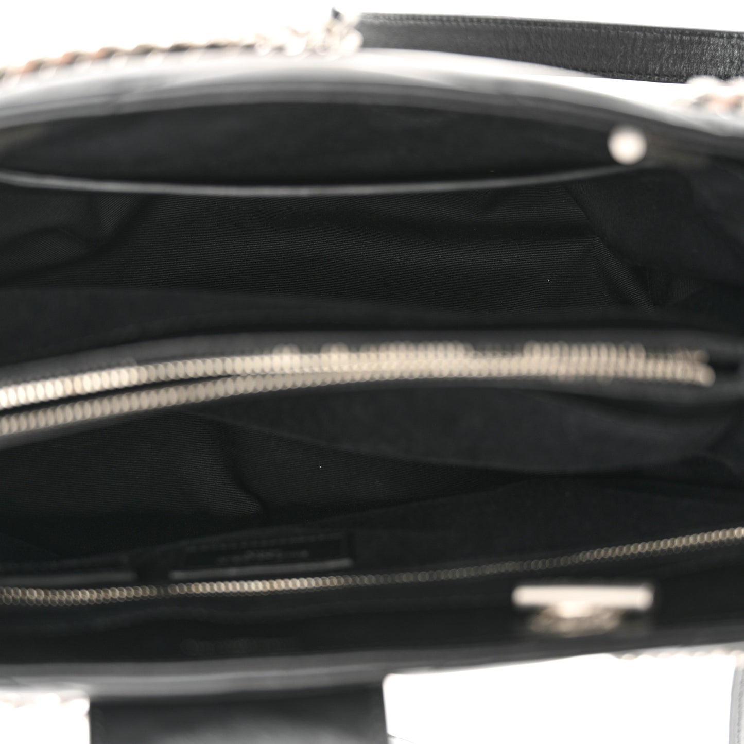 Calfskin Y Quilted Monogram Large Loulou Shopper Black