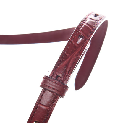 Alexander McQueen Calfskin Crocodile Embossed Heroine 30 Red 11 of 11
