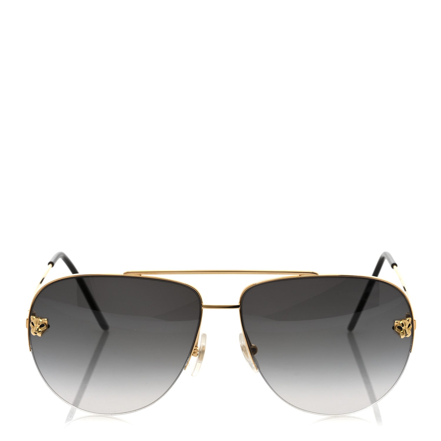 Cartier Panthere De Cartier Aviator Sunglasses CT0065S Gold 2 of 7