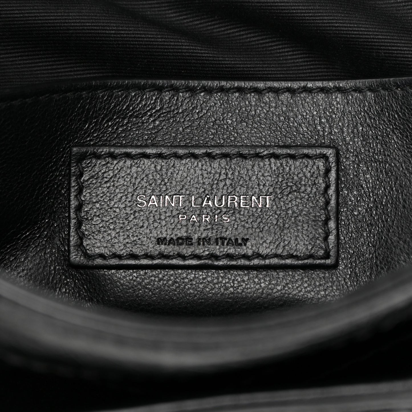 Crinkled Calfskin Matelasse Monogram Baby Niki Chain Satchel Black