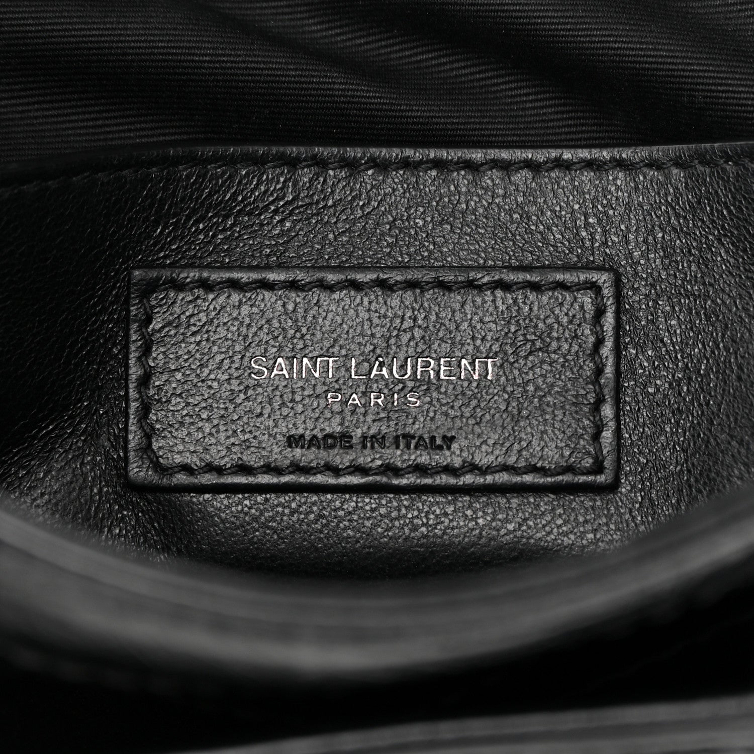 Saint Laurent Crinkled Calfskin Matelasse Monogram Baby Niki Chain Satchel Black 6 of 11