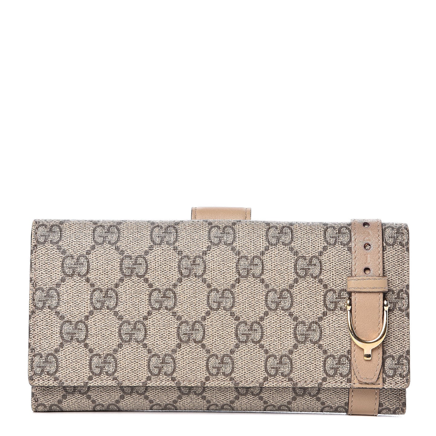 GG Supreme Monogram Nice Continental Wallet Beige
