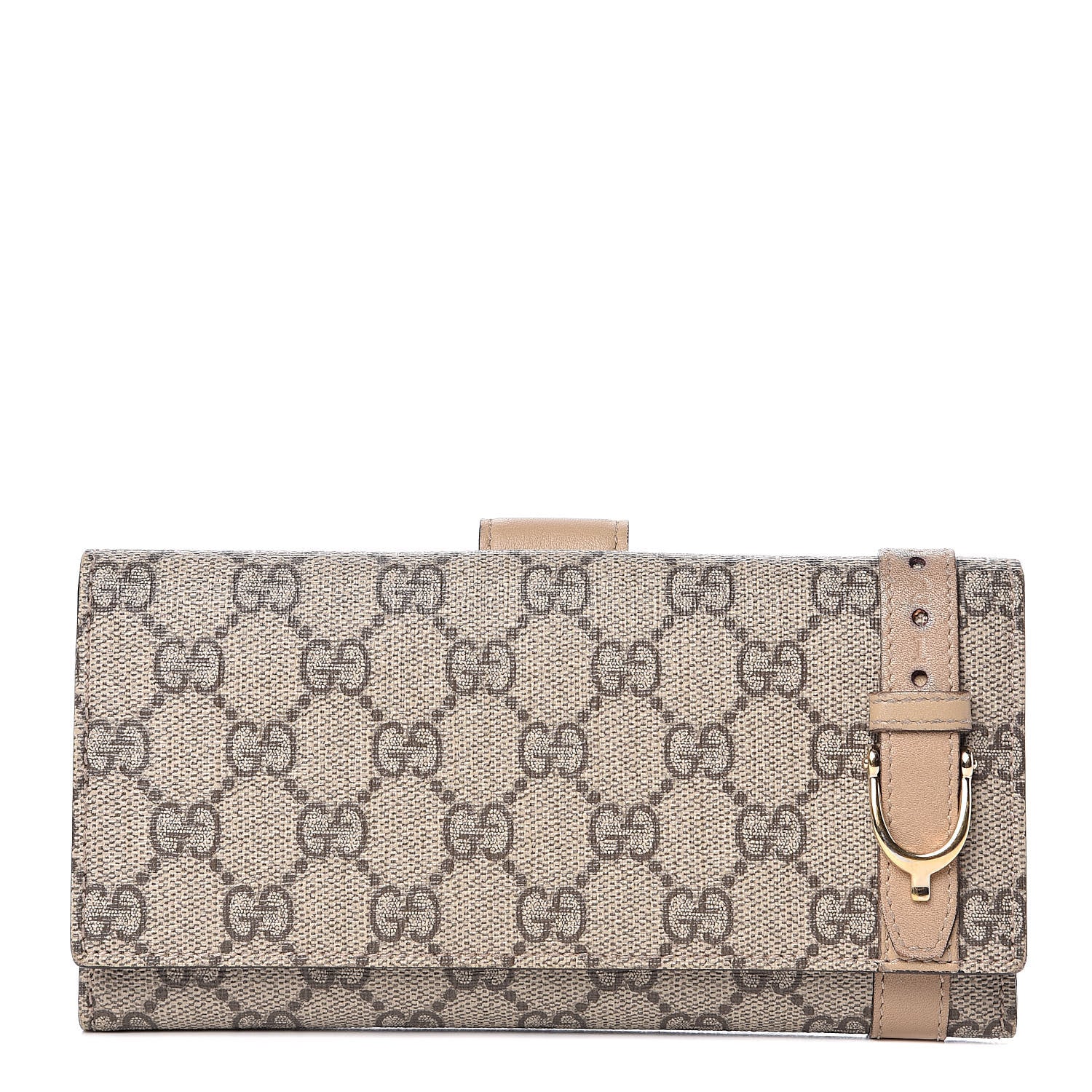 Gucci GG Supreme Monogram Nice Continental Wallet Beige 1 of 11