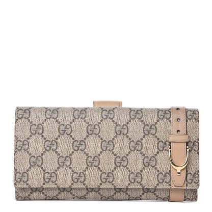 Gucci GG Supreme Monogram Nice Continental Wallet Beige 1 of 11