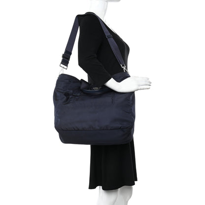 Prada Nylon Saffiano Front Pocket Tote Baltico 2 of 26
