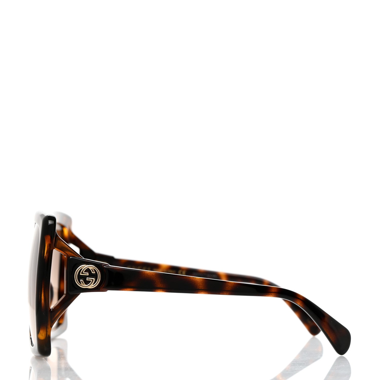 Gucci Acetate Square Frame Sunglasses GG0876S Tortoise 3 of 8