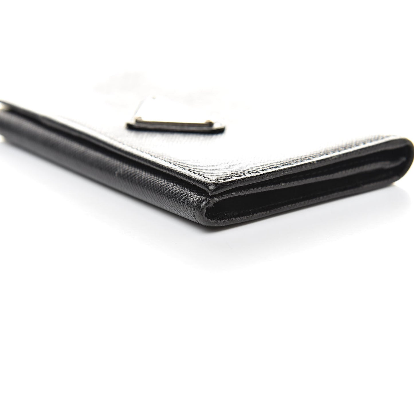 Saffiano Bi-Fold Card Holder Wallet Black
