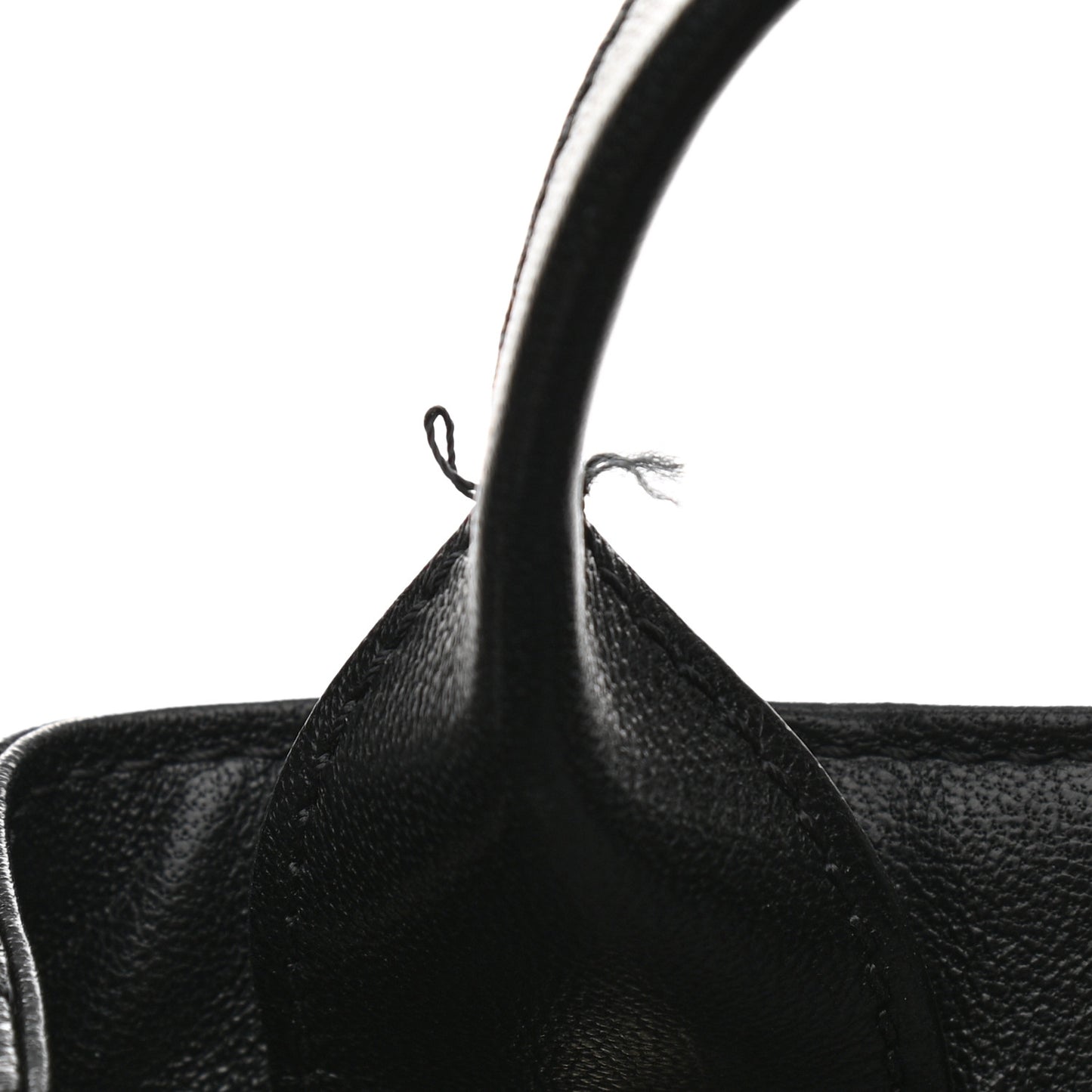 Lambskin Quilted Drawstring Backpack Black