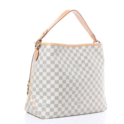 Louis Vuitton Damier Azur Delightful MM Rose Ballerine 3 of 12