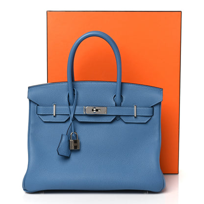 Hermes Togo BIRKIN 30 Bleu Azur 11 of 11
