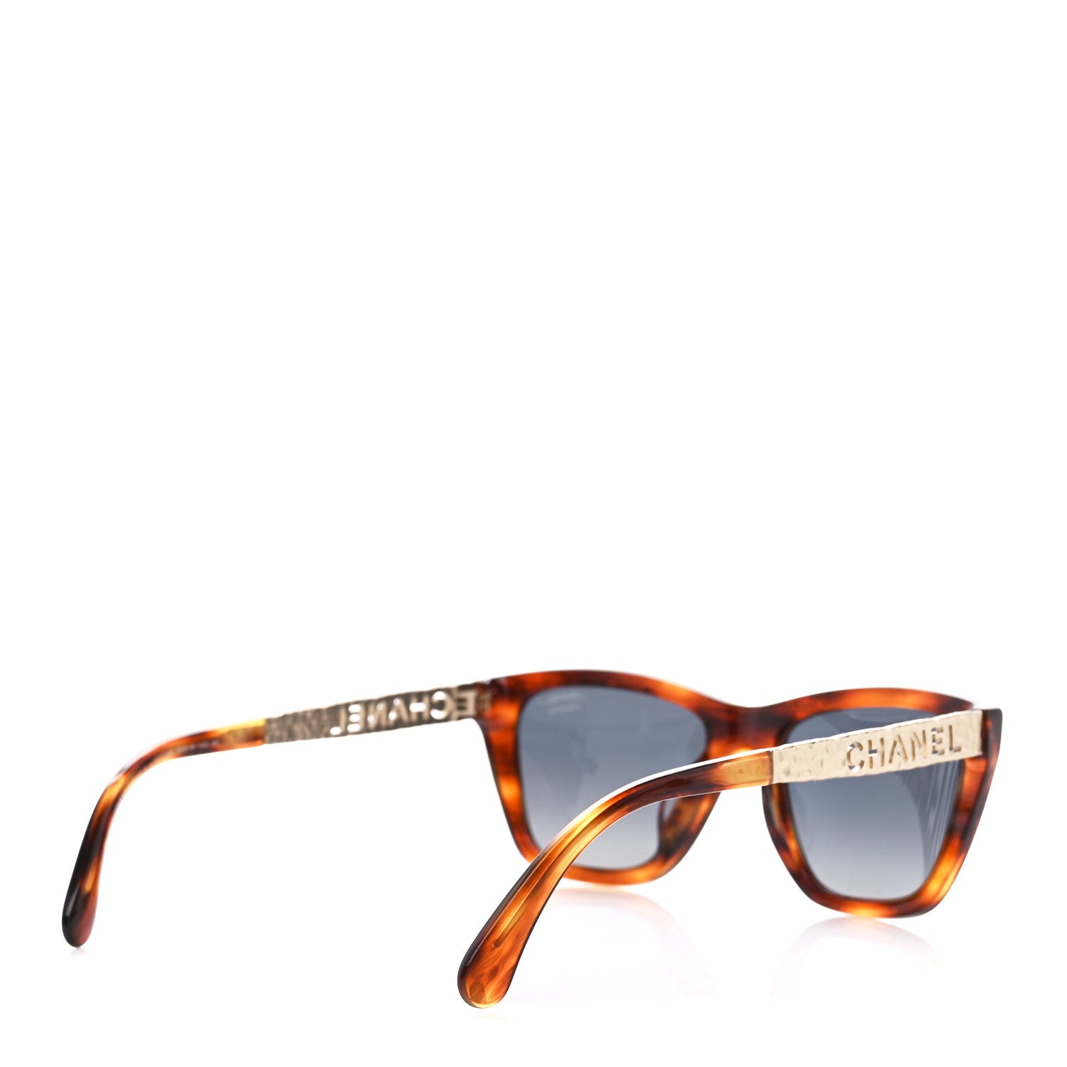 Chanel Acetate Metal Rectangle Sunglasses 5442-A Tortoise 4 of 8