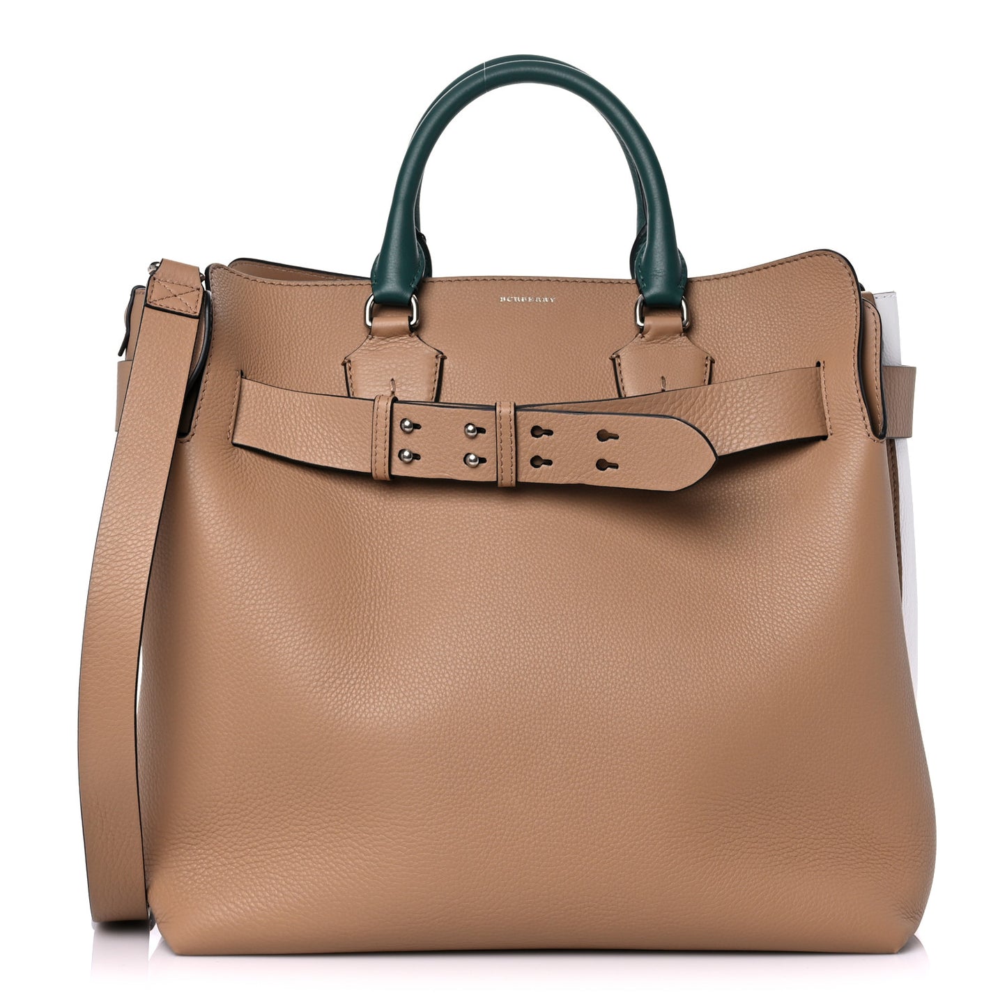 Soft Grain Calfskin Medium Belt Bag Light Camel Chalk White