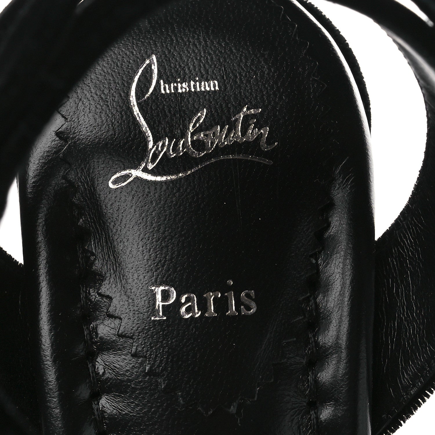 Christian Louboutin Veau Velours Miss Sabina 85 Sandals 36 Black 8 of 8