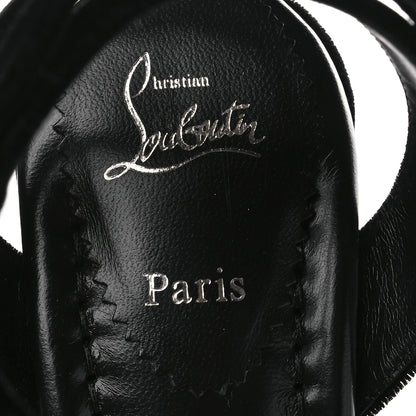 Christian Louboutin Veau Velours Miss Sabina 85 Sandals 36 Black 8 of 8