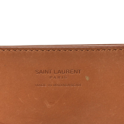 Saint Laurent Raffia Calfskin Le 5 A 7 Mini Hobo Natural Brick 6 of 10