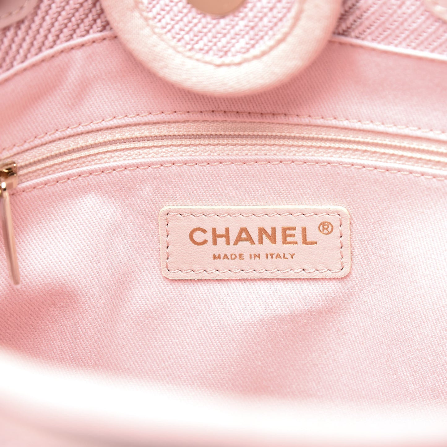 Mixed Fibers Calfskin Mini Deauville Tote Rose Pink