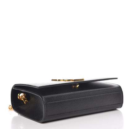 Saint Laurent Grain De Poudre Small Monogram Kate Satchel Black 4 of 9