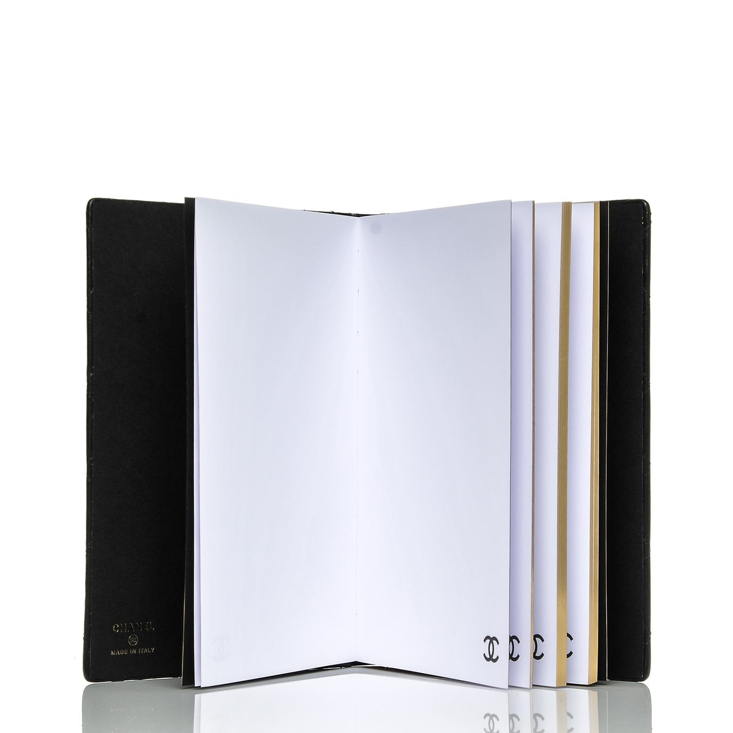 Lambskin Quilted Notebook Black