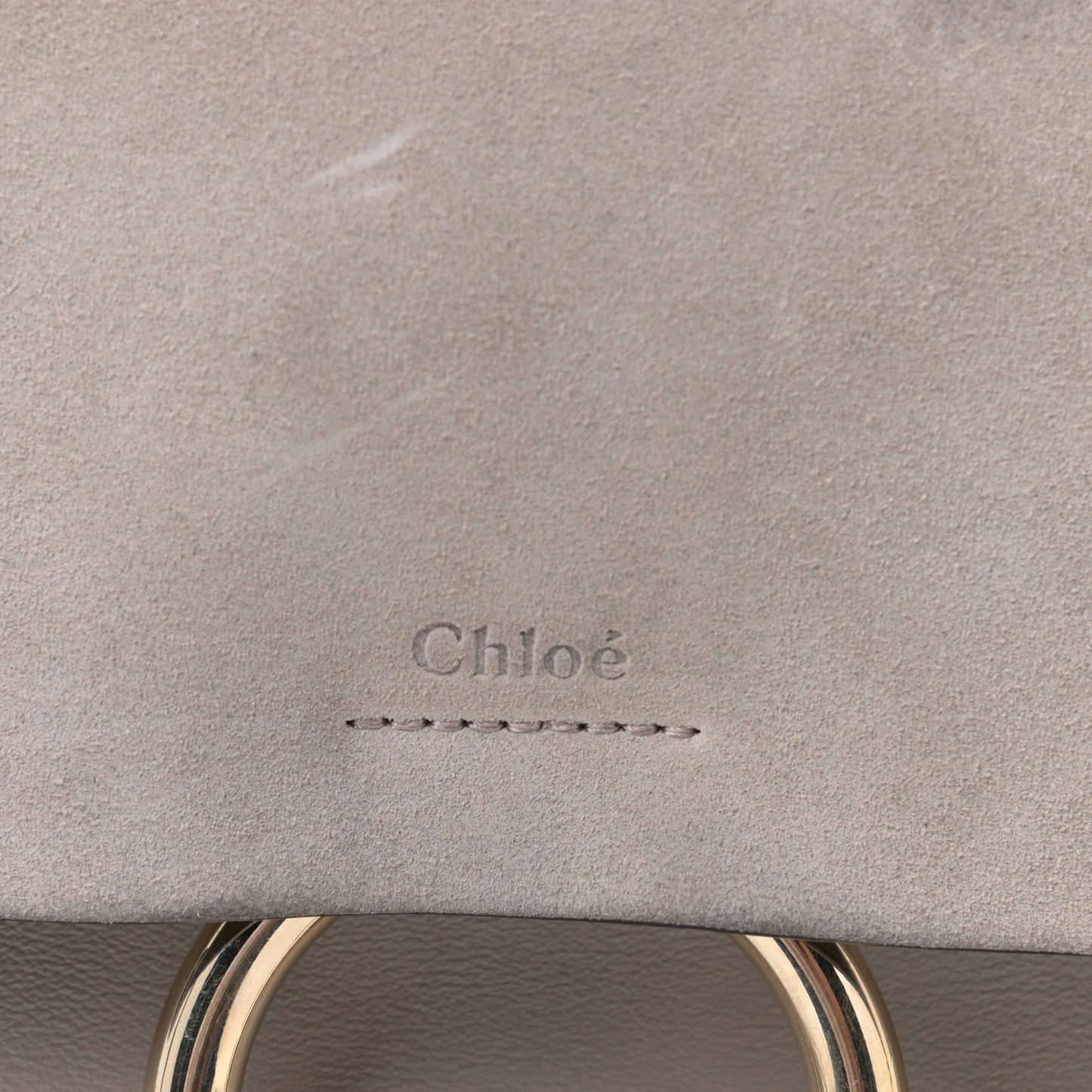 Calfskin Suede Medium Faye Shoulder Bag Motty Grey