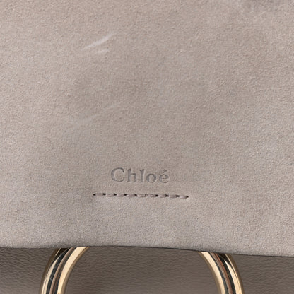 Chloe Calfskin Suede Medium Faye Shoulder Bag Motty Grey 6 of 7