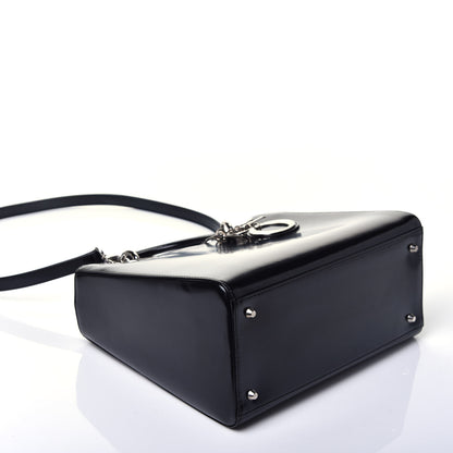 Christian Dior Glazed Calfskin Medium Lady Dior Black 5 of 10