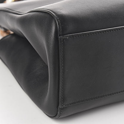 Gucci Nappa Bamboo Small Nymphaea Top Handle Bag Black 16 of 17