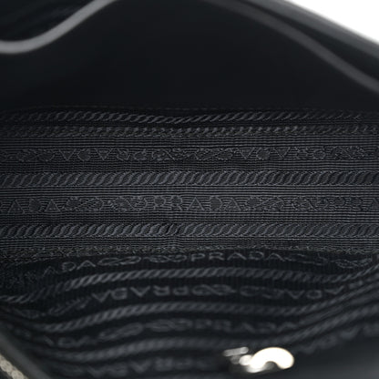 Prada Soft Calfskin Impunture Diagramme Small Chain Flap Shoulder Bag Black 5 of 11