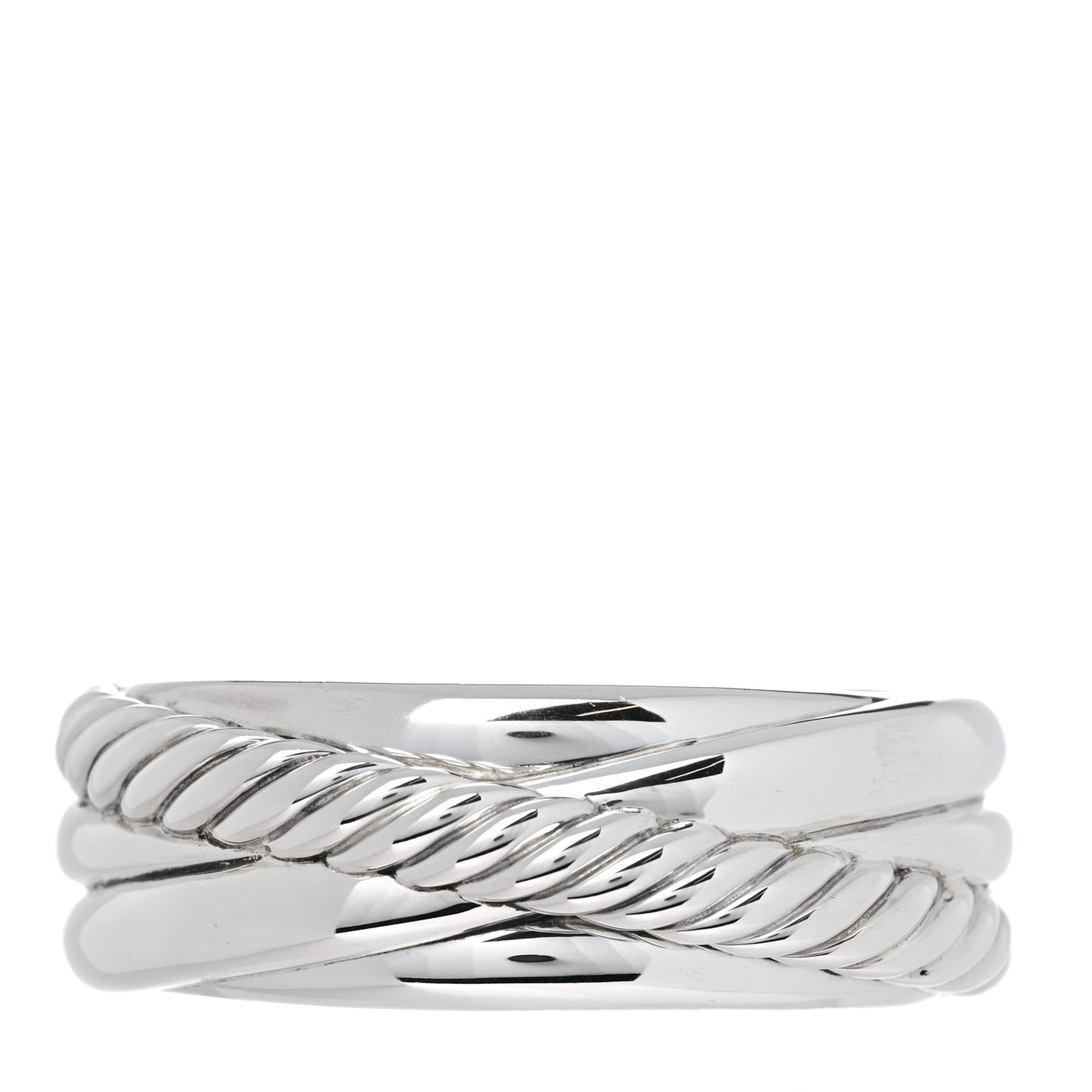 Sterling Silver Crossover Cuff Bracelet