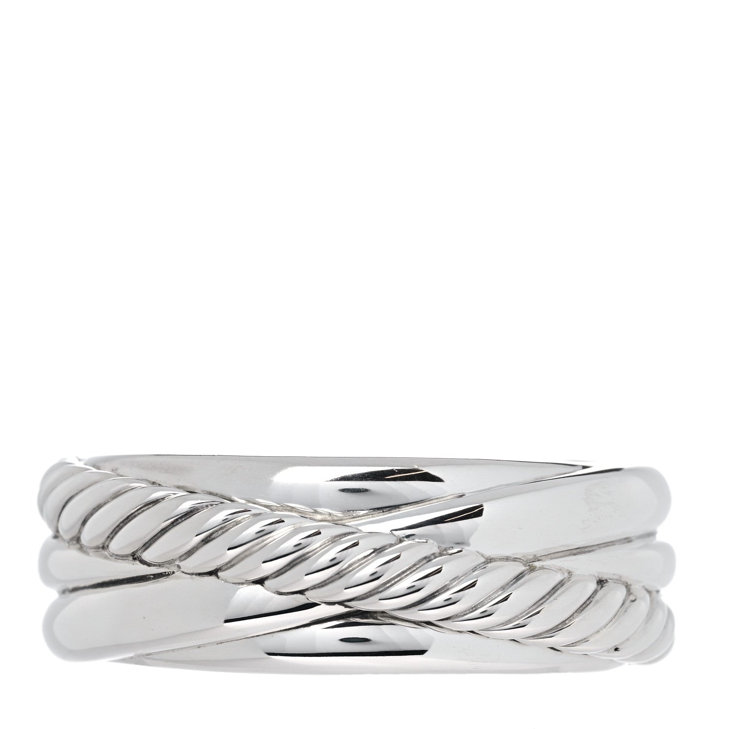 David Yurman Sterling Silver Crossover Cuff Bracelet 1 of 4