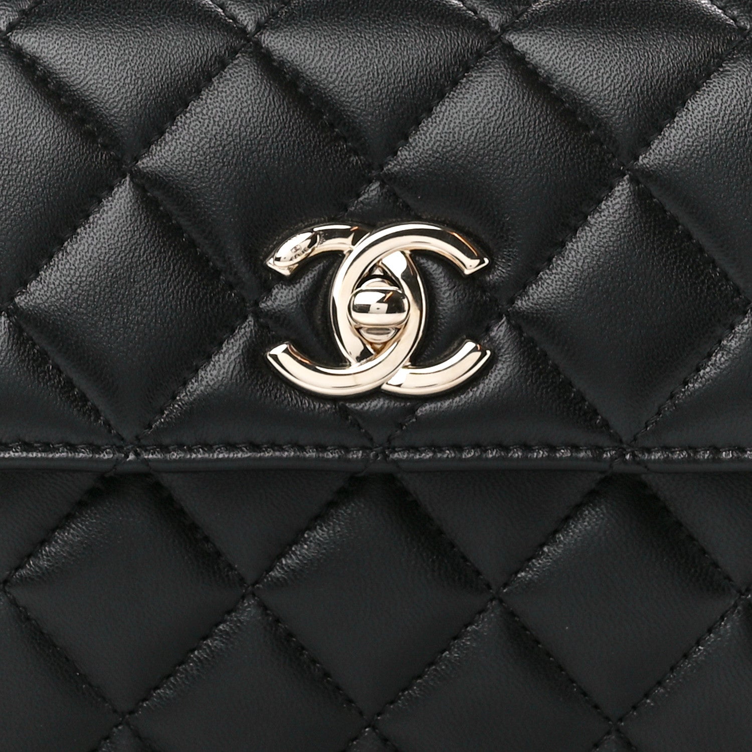 Chanel Lambskin Quilted Mini Trendy CC Dual Handle Flap Bag Black 9 of 12