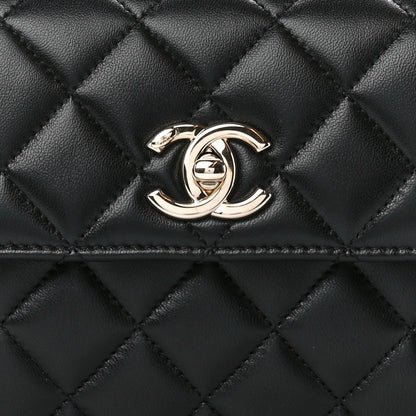 Chanel Lambskin Quilted Mini Trendy CC Dual Handle Flap Bag Black 9 of 12