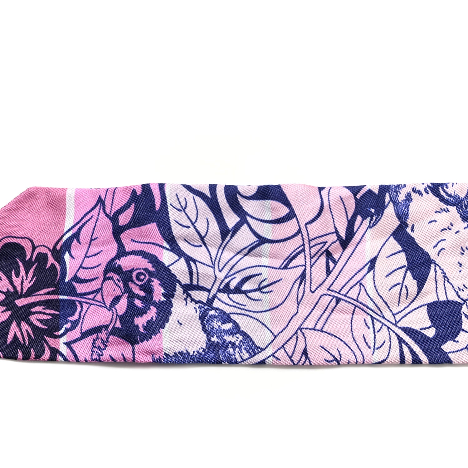 Hermes Silk Jungle Love Rainbow Twilly Rose Vif Encre White 5 of 6