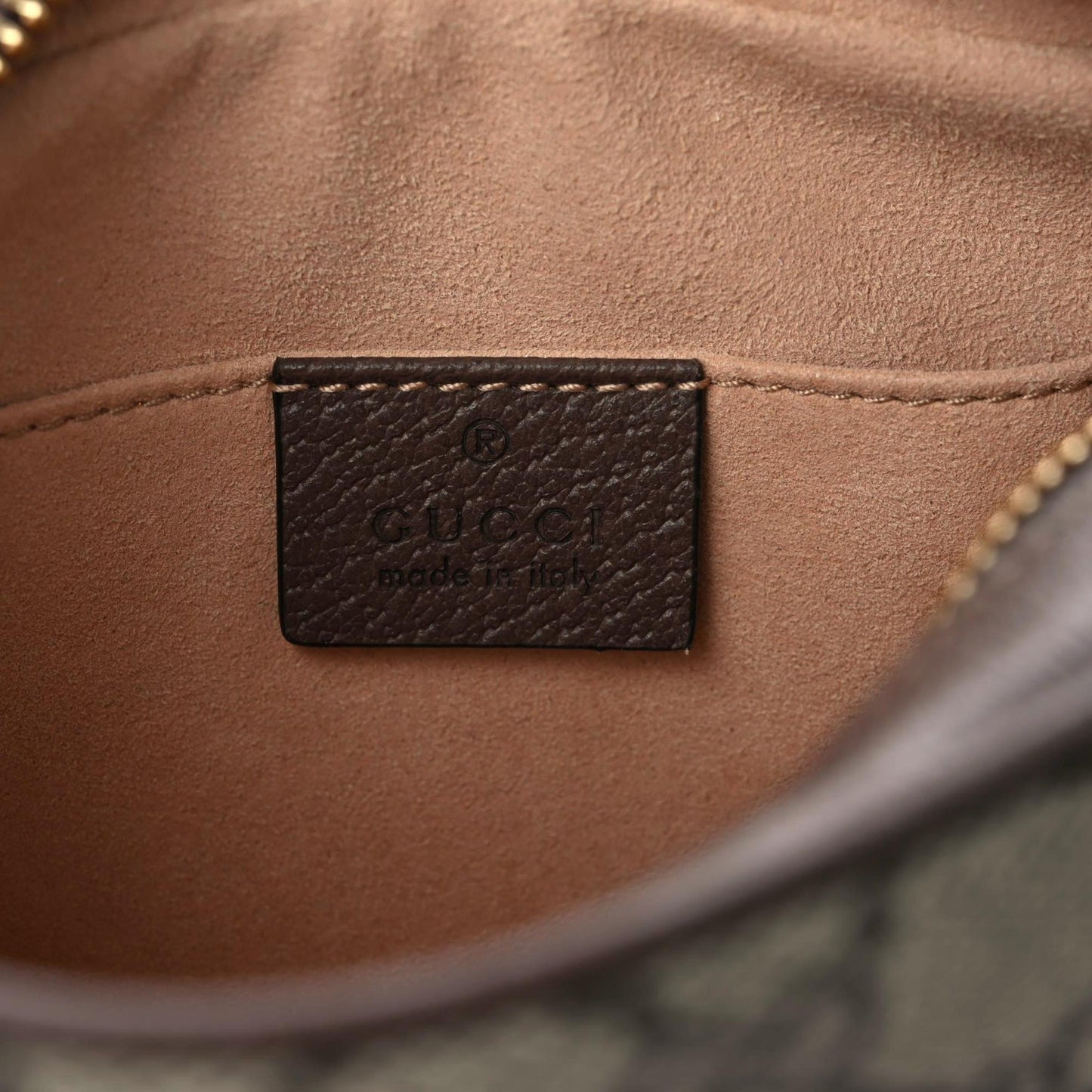 GG Supreme Monogram Web Mini Ophidia Shoulder Bag Brown