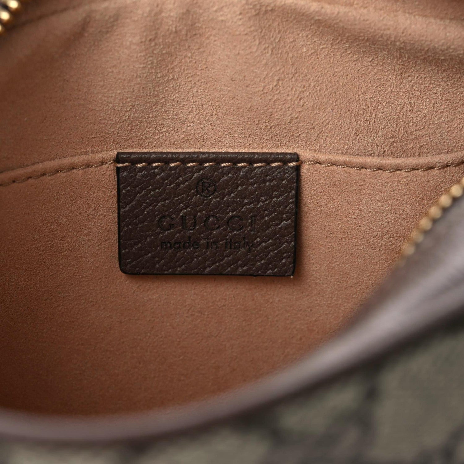 Gucci GG Supreme Monogram Web Mini Ophidia Shoulder Bag Brown 7 of 9