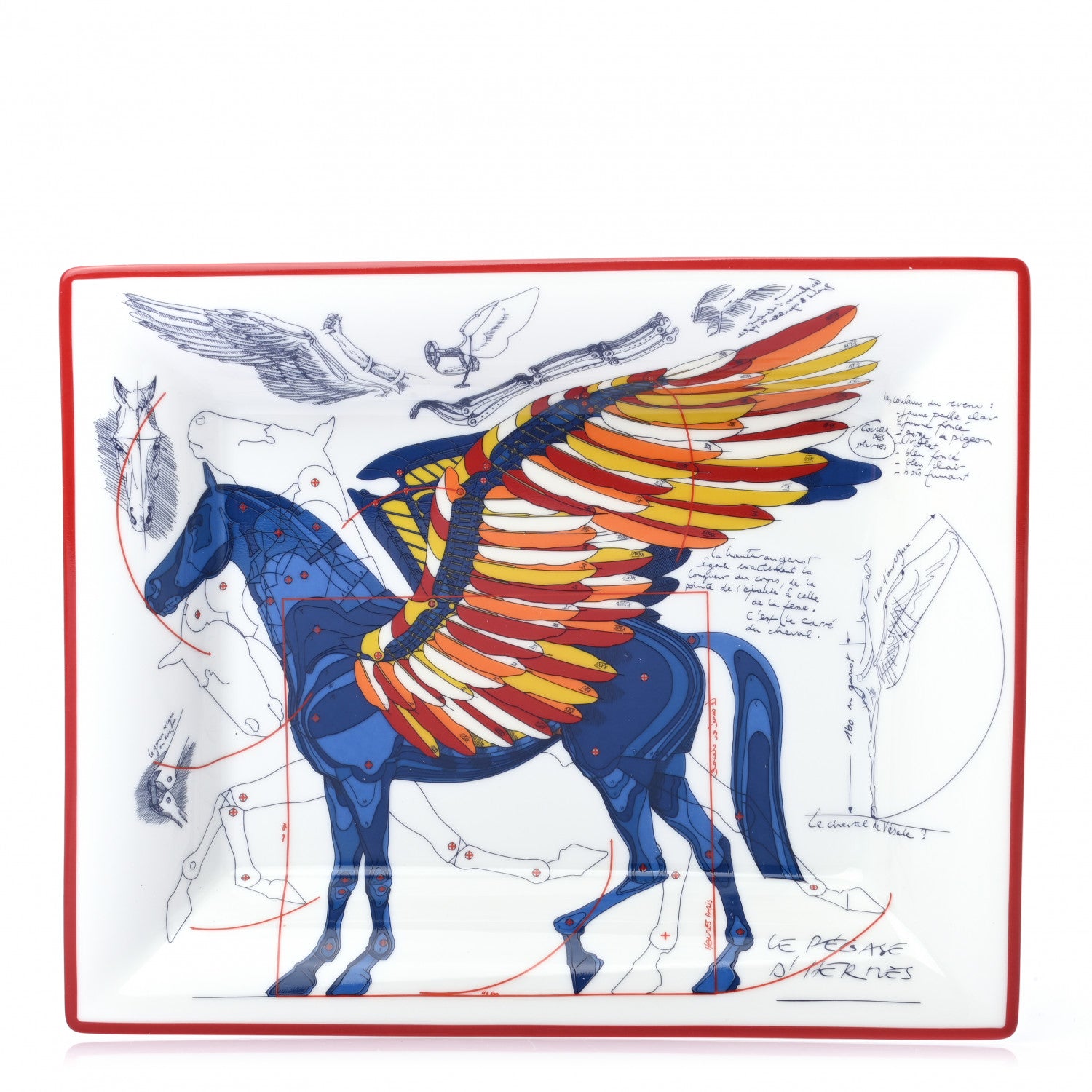 Hermes Porcelain Pegase Change Tray Anis Outremer 1 of 6