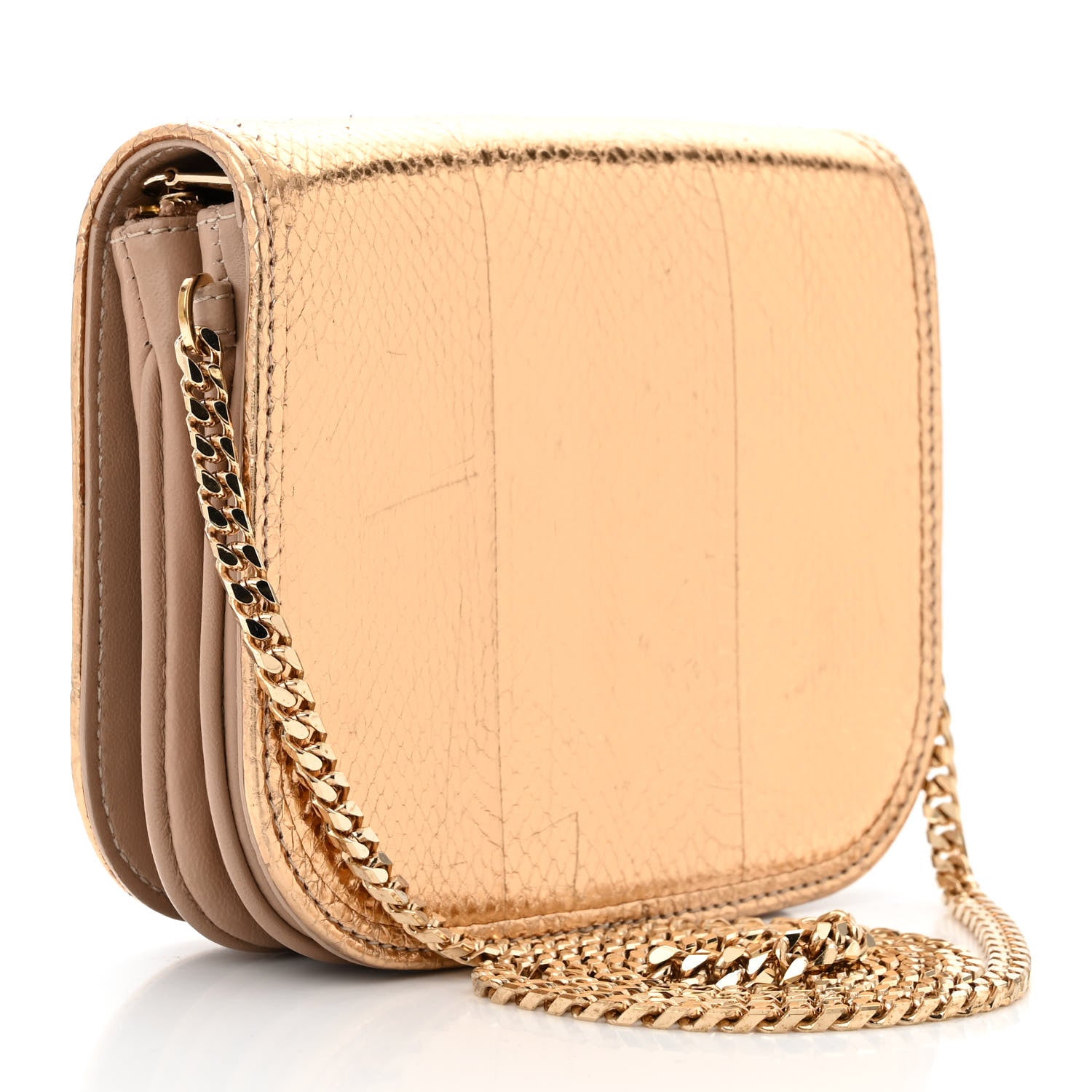 Jimmy Choo Metallic Elaphe Zadie Crossbody Bag Gold 3 of 10