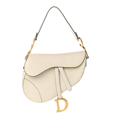 Christian Dior Grained Calfskin Saddle Bag White 1 of 21