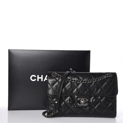 Chanel Crumpled Grained Calfskin Medium CC Crave Flap Black 8 of 8