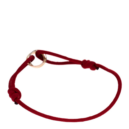 Cartier 18K Pink Yellow White Gold Trinity Cord Bracelet Red 2 of 6