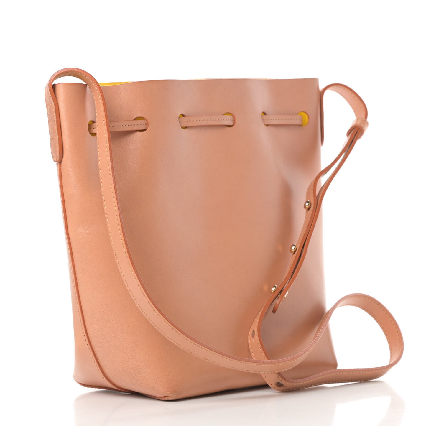 Calfskin Mini Bucket Bag Cammello Sun