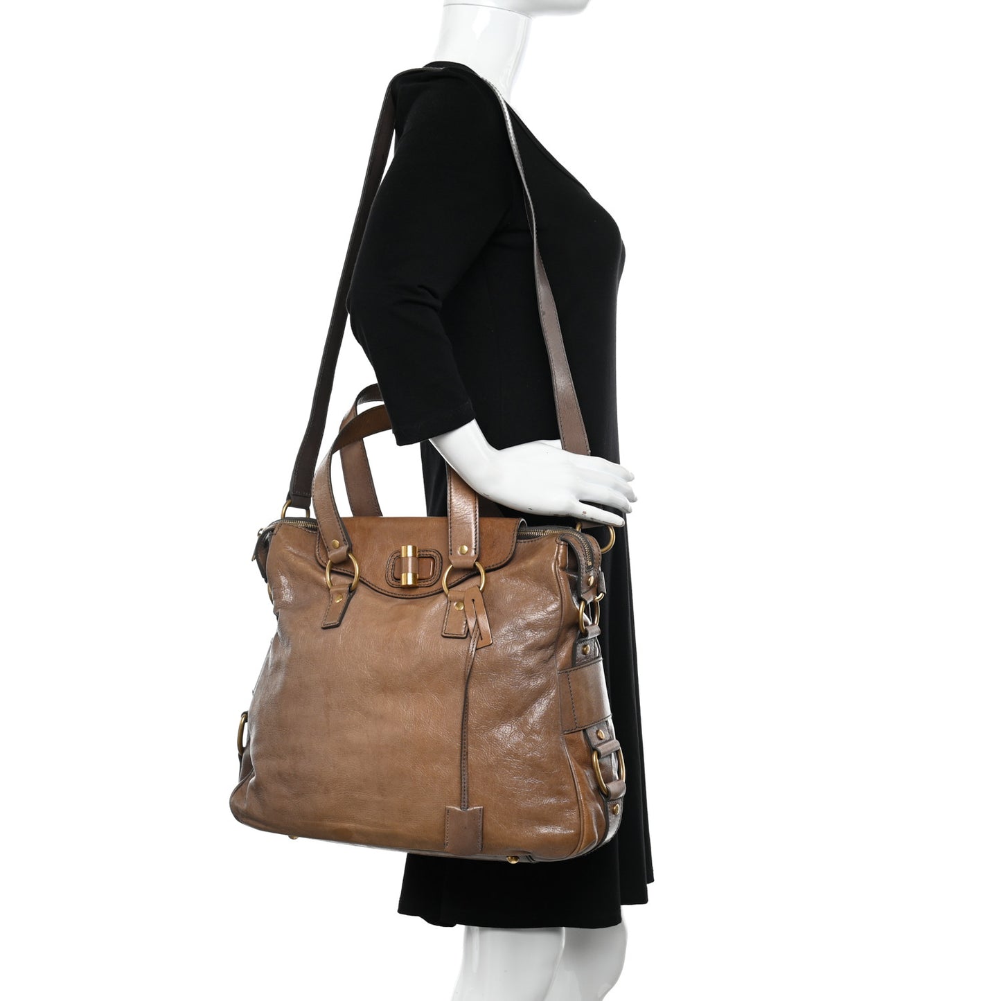 Glazed Goatskin Muse Messenger Brown