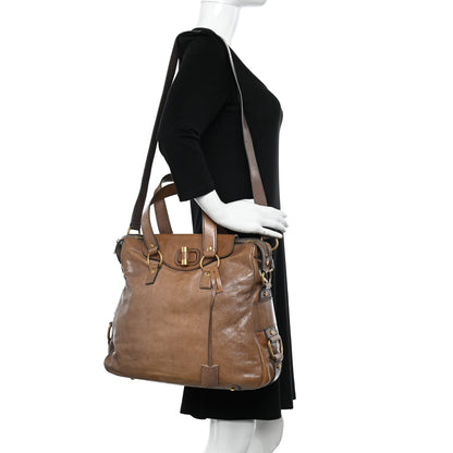 Saint Laurent Glazed Goatskin Muse Messenger Brown 2 of 18