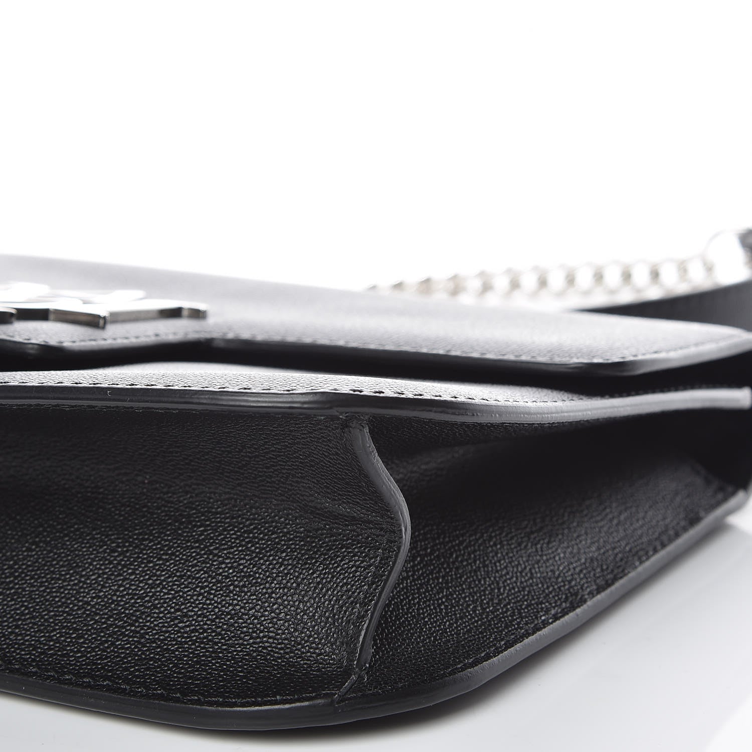 Alexander McQueen Grained Calfskin Medium Insignia Flap Black 10 of 10