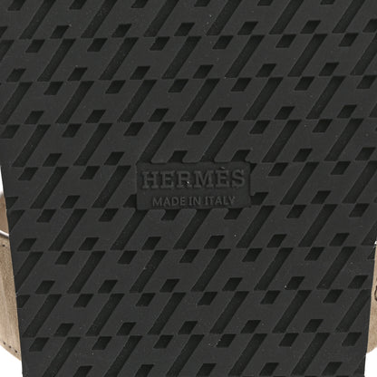 Hermes Suede Goatskin Womens Chypre Sandals 39 Beige Sable 8 of 10