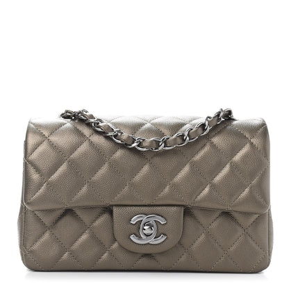 Chanel Iridescent Caviar Quilted Mini Rectangular Flap Bronze 1 of 11